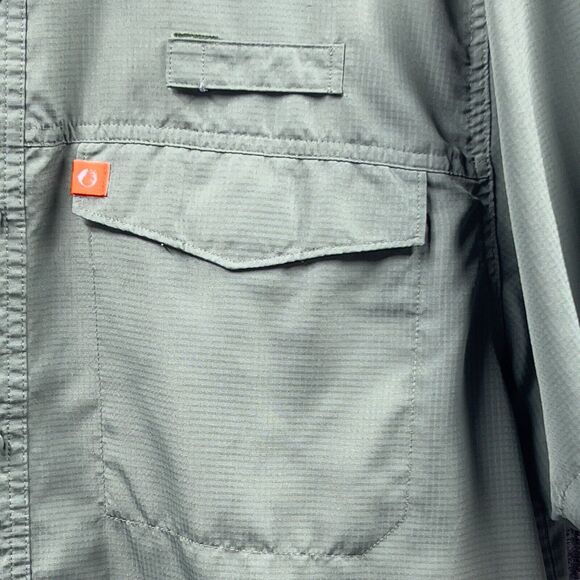 The American Outdoorsman Mens Fishing Shirt XL Green Vented Back Ripstop Fishing - Picture 7 of 16